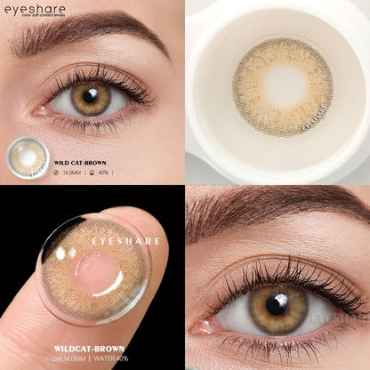 EYESHARE 1 Pair Natural Color Lenses Colored Contact Lenses for Eyes High Quality Lenses Yearly Beautiful Pupli  Eye Color Lense