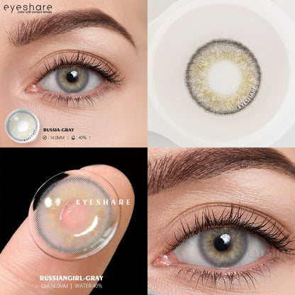 EYESHARE 1 Pair Natural Color Lenses Colored Contact Lenses for Eyes High Quality Lenses Yearly Beautiful Pupli  Eye Color Lense