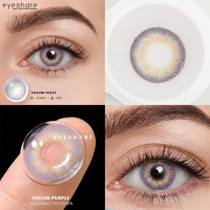 EYESHARE 1 Pair Natural Color Lenses Colored Contact Lenses for Eyes High Quality Lenses Yearly Beautiful Pupli  Eye Color Lense