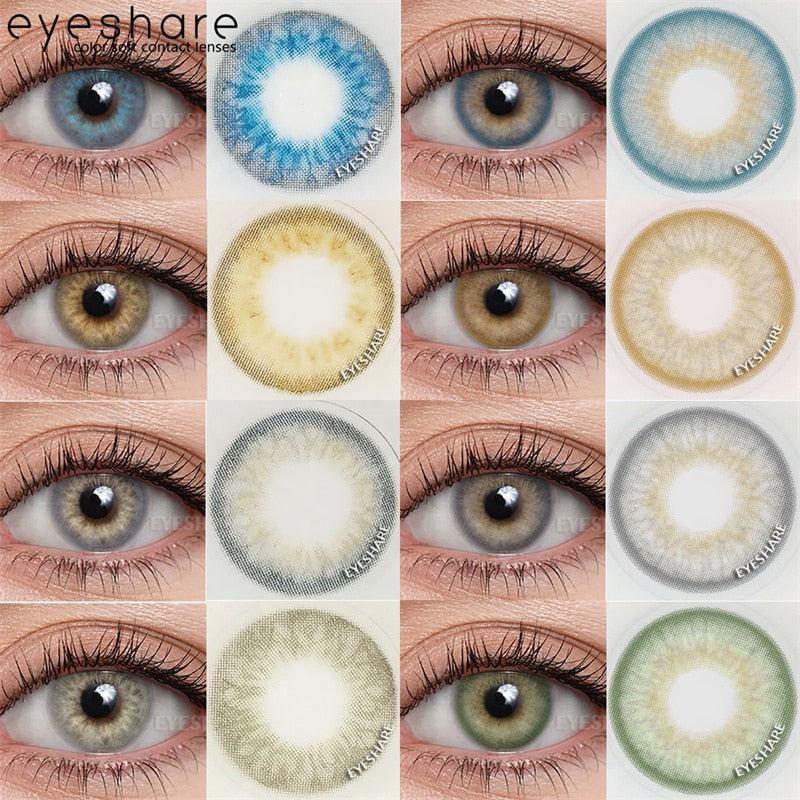 EYESHARE 1 Pair Natural Color Lenses Colored Contact Lenses for Eyes High Quality Lenses Yearly Beautiful Pupli  Eye Color Lense